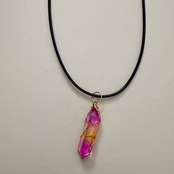 Brand New 5 Lovely Wire-Wrapped Gemstone Necklaces - Picture 7 of 11